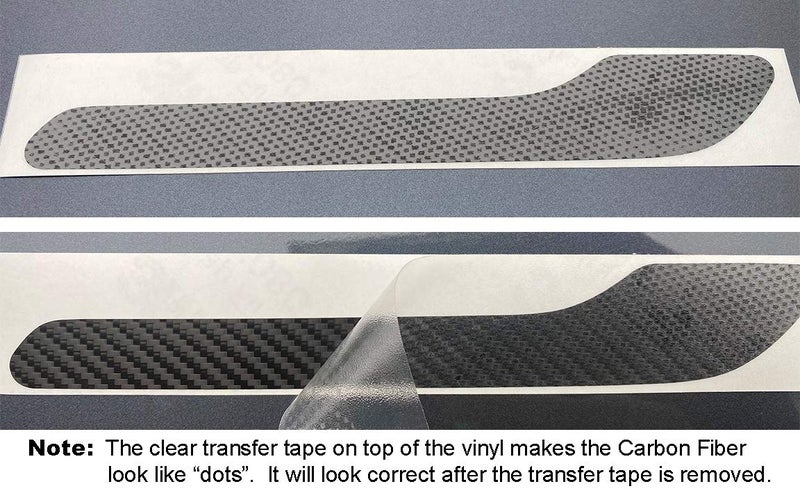 Custom Cut Graphics Door Handle Wrap for Tesla Model 3/Y (Carbon Fiber Black) - Image 1